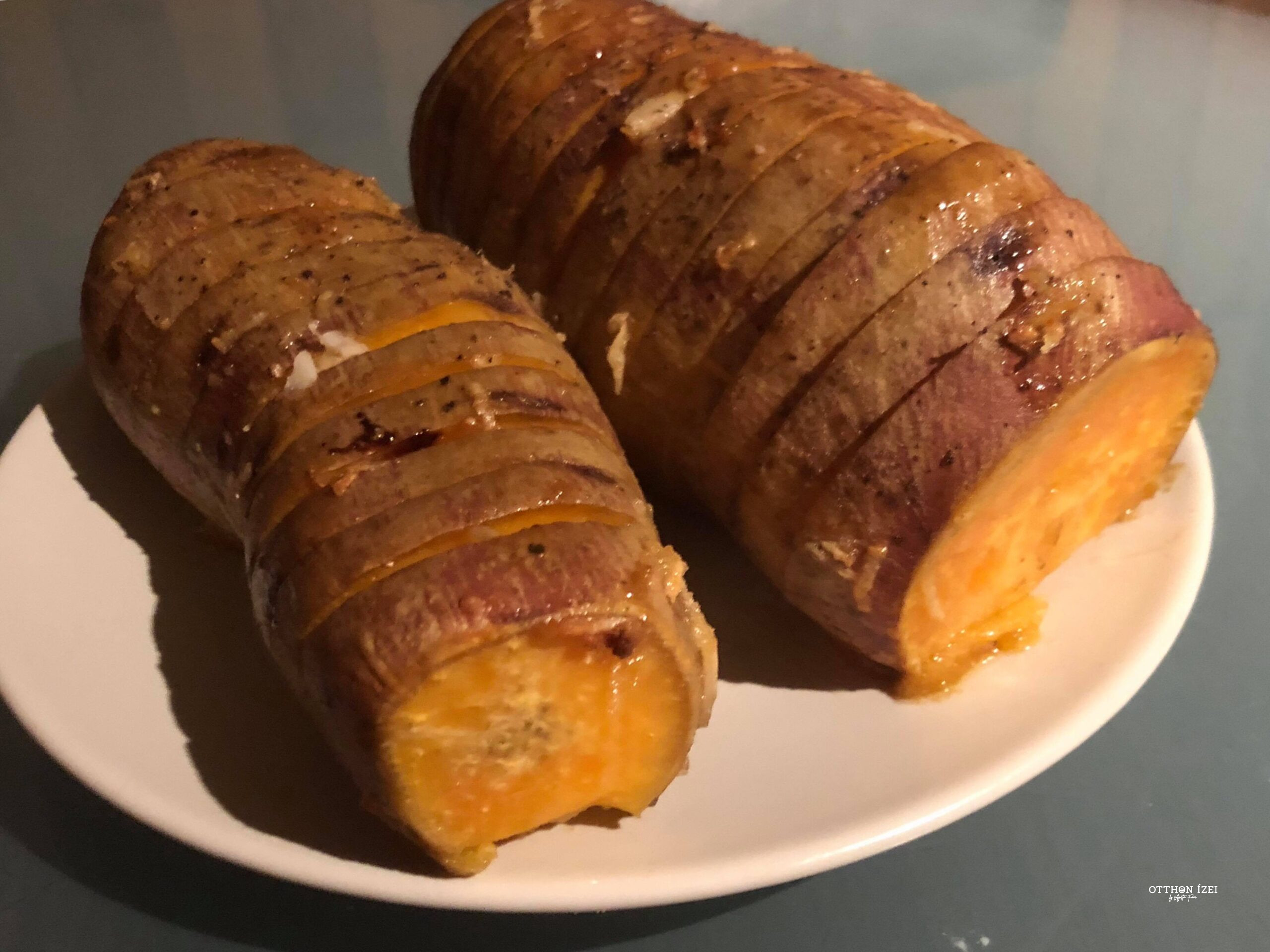 Hasselback édesburgonya